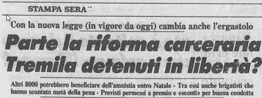 La legge Gozzini