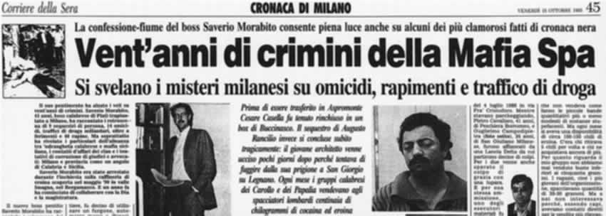 Titolo Corriere della Sera