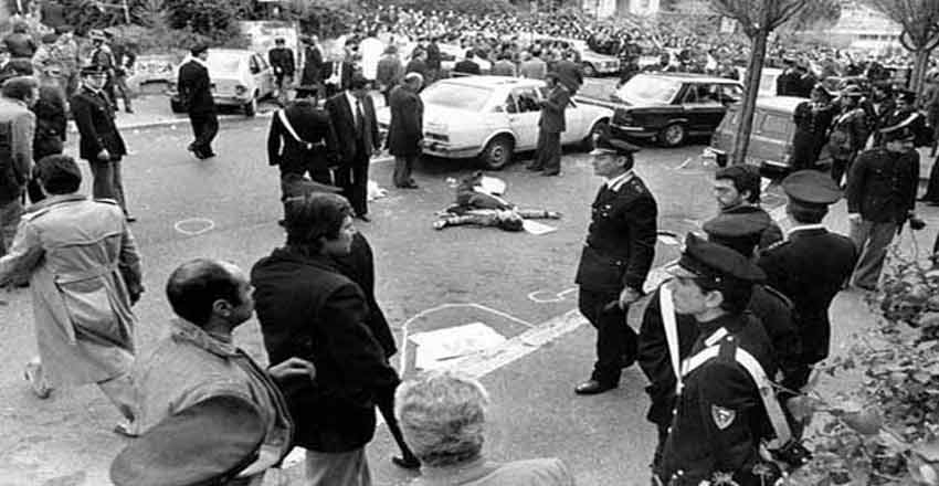 Via Fani dopo l'agguato